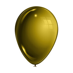 Realistic yellow balloon illustration on isolated background