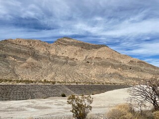 Bare mountain in the desert