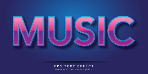 music editable text effect