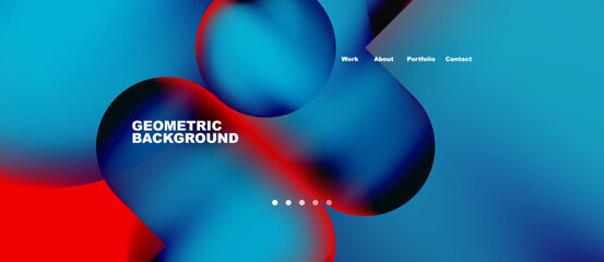 Round shapes and circles with liquid gradients