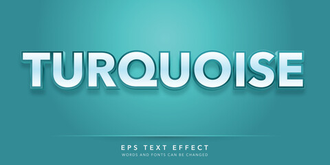 turquoise editable text effect