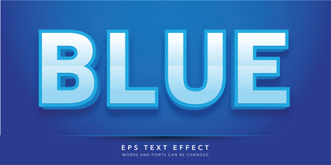 blue editable text effect