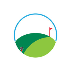 Golf icon vector illustration logo template