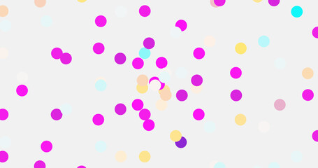 Render with bright multicolored circles on a light background