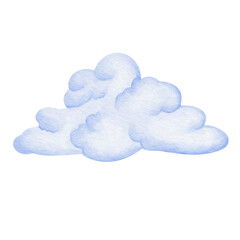 Watercolor Blue cloud.