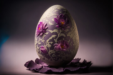 Obraz na płótnie Canvas A beautiful and delicious Easter egg.
