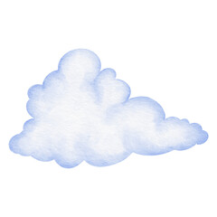 Watercolor Blue cloud.