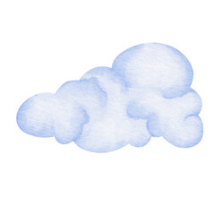 Watercolor Blue cloud.