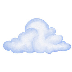 Watercolor Blue cloud.
