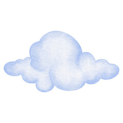 Watercolor Blue cloud.