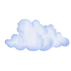 Watercolor Blue cloud.
