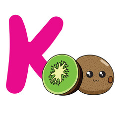 Fruit Alphabet Clip Art, Fruit A to Z Clipart, Cute a-z Clipart ,Clip Art for Personal and Commercial use, Digital clip art for Download