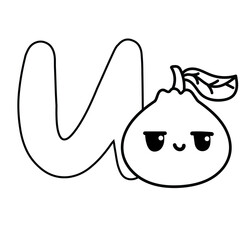 Fruit Alphabet Clip Art, Fruit A to Z Clipart, Cute a-z Clipart ,Clip Art for Personal and Commercial use, Digital clip art for Download