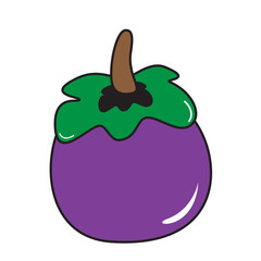 purple baby eggplant illustrations on white background