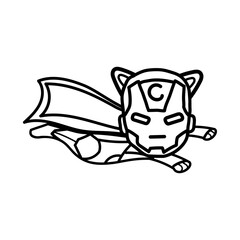 Super Hero cat and dog , Cute clip art ,Clip Art for Personal and Commercial use, Digital clip art for Download