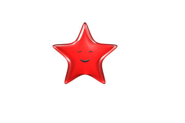 Fototapeta premium red star isolated on white