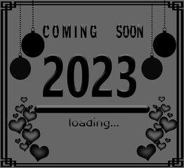 happy new year 2023 celebrate the holidays with vector illustration in winter season and fun glow  white greeting festival bright ornament and happiness a attractive background.