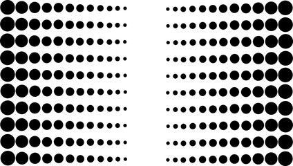 set of black and white dots