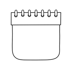 Black doodle calendar.