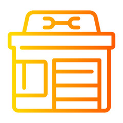 car shop gradient icon