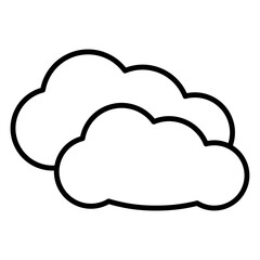 Illustration of  Cloudy Weather design Icon