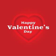 valentines day romantic red background with heart shape