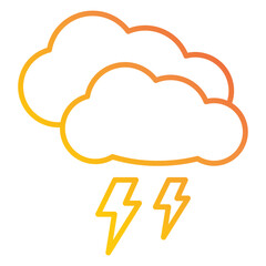 Illustration of Thunderstorm Weather design Icon