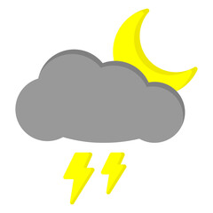 Illustration of Thunderstorm Weather design Icon