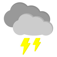 Illustration of Thunderstorm Weather design Icon
