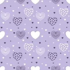 Gordijnen seamless pattern with hearts © Kanchanaporn