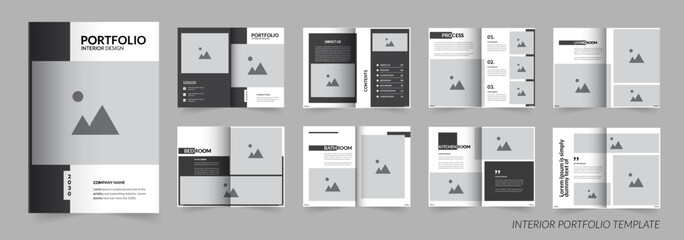 Modern interior Portfolio or architecture portfolio template