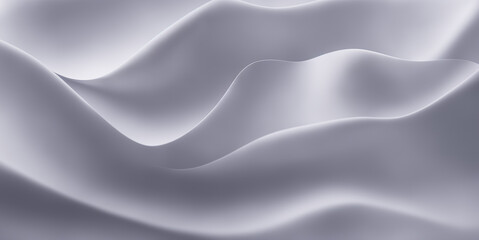 Abstract neutral white background featuring horizontal folds of soft and smooth fabric. This background offers a blank canvas for limitless creativity and versatility. Generative AI