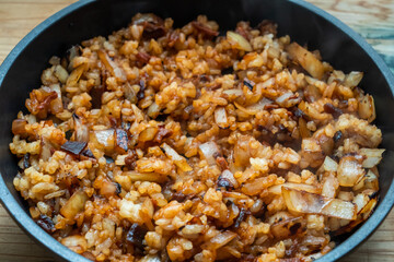 まぜごはん　Mixed rice at outdoor camping

