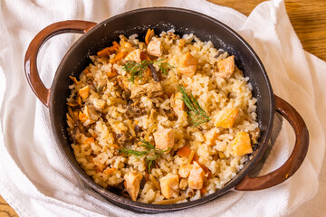 まぜごはん　Mixed rice at outdoor camping

