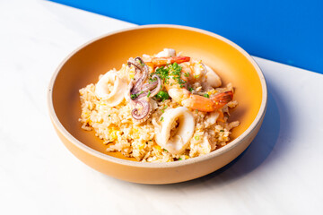 Seafood Fried Rice on plate