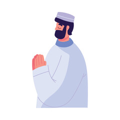 praying arabic man