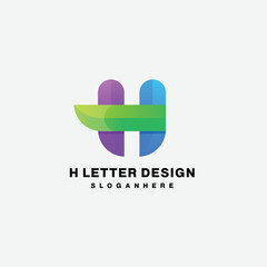 letter h vector design logo template icon