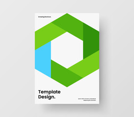 Modern placard A4 vector design layout. Original geometric pattern brochure template.
