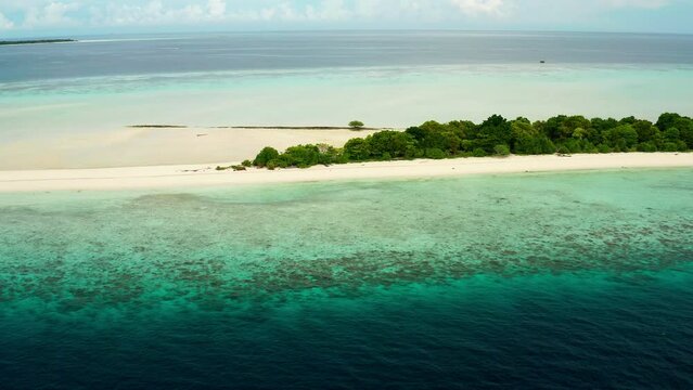 Aerial view of Timba Timba Island, Semporna, Sabah, Malaysia