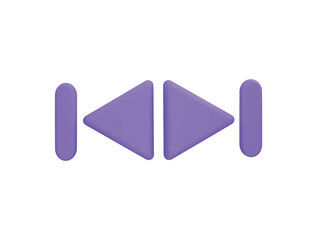 music player buttons with 3d vector icon cartoon minimal style