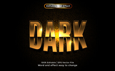 Dark text, 3D style text effect neon light