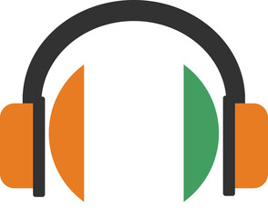 Cote d'Ivoire headphone flag.