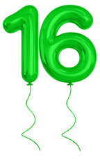 Balloon Green Number 16