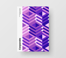 Simple geometric tiles journal cover illustration. Original booklet vector design concept.