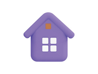 minimal house symbol real estate mortgage with 3d vector icon cartoon minimal style