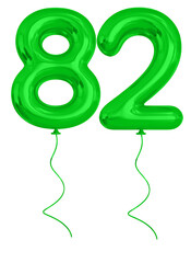 Balloon Green Number 82