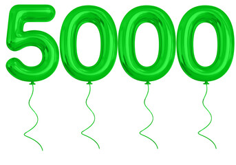Balloon Green Number 5000