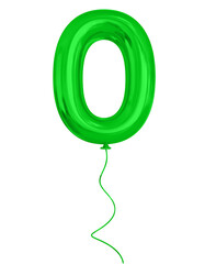 Balloon Green Number 0