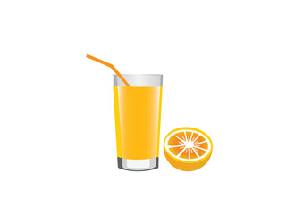 Splashing orange juice isolated on white