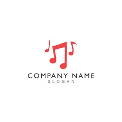 Music note logo Vector template